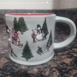 Christmas Coffee Mug "Joy All The Way" Spectrum Designz Embossed 17oz mug